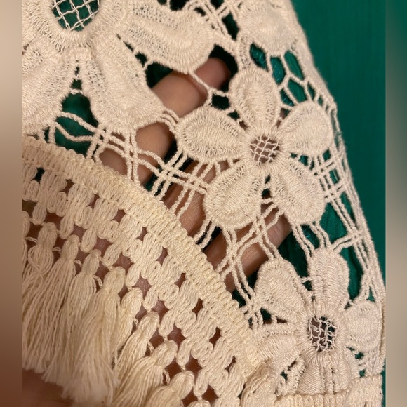 Umgee Emerald Green Crochet Lace-Trimmed Dress Size Small - Picture 3 of 8